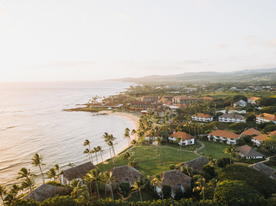 Estates near coastline