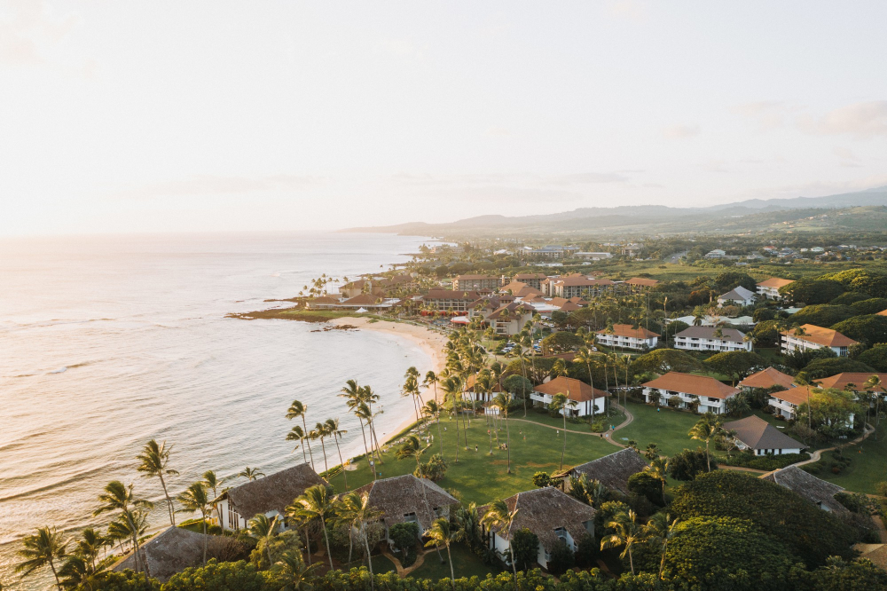 Estates near coastline