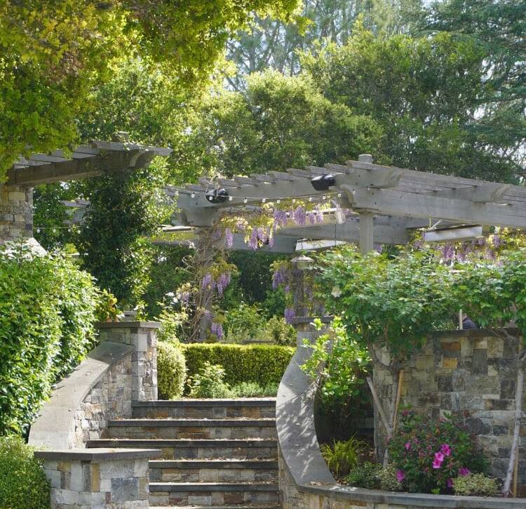 outdoor steps made of stone veneer