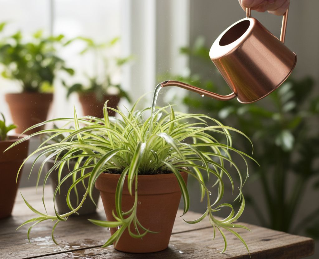 Watering Spider plant_1