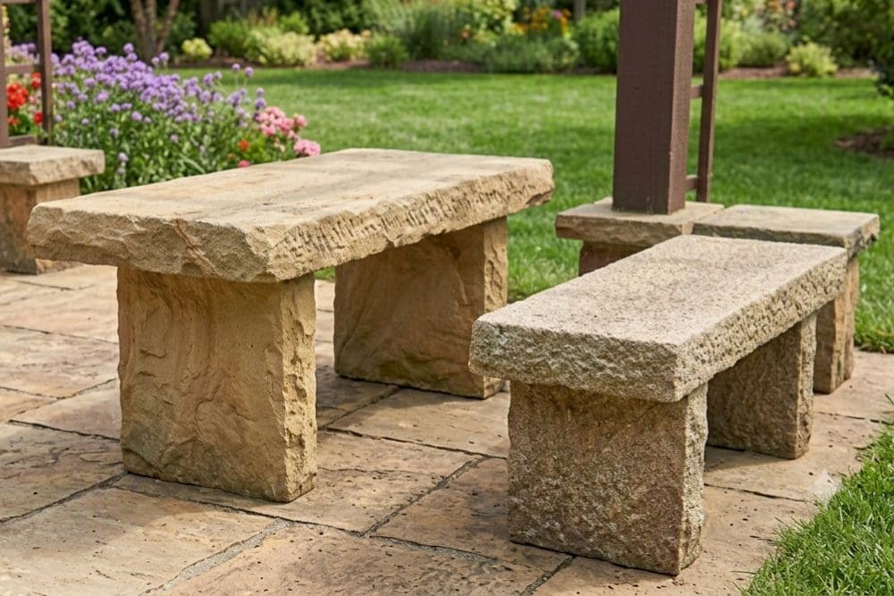 Stone Benches Garden