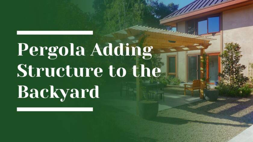 Pergola adding structure to the backyard