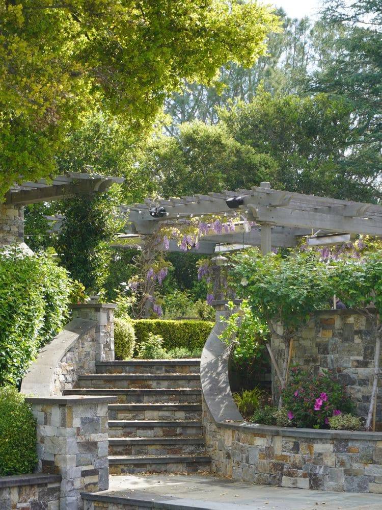 outdoor steps made of stone veneer